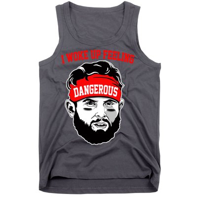 I Woke Up Feeling Dangerous Funny Football Tank Top