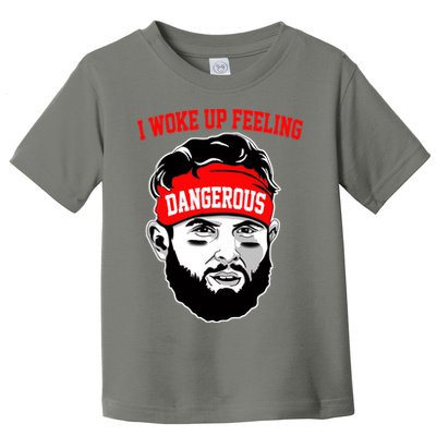 I Woke Up Feeling Dangerous Funny Football Toddler T-Shirt