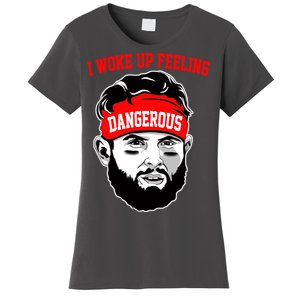 I Woke Up Feeling Dangerous Funny Football Women's T-Shirt