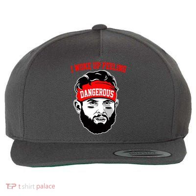 I Woke Up Feeling Dangerous Funny Football Wool Snapback Cap