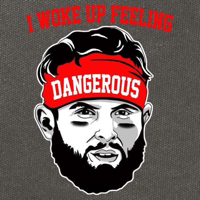 I Woke Up Feeling Dangerous Funny Football Cotton Canvas Backpack