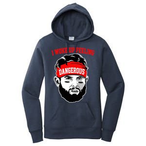 I Woke Up Feeling Dangerous Funny Football Women's Pullover Hoodie