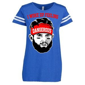 I Woke Up Feeling Dangerous Funny Football Enza Ladies Jersey Football T-Shirt