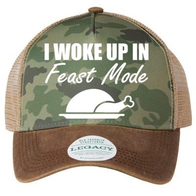 I Woke Up In Feast Mode Thanksgiving Turkey Legacy Tie Dye Trucker Hat