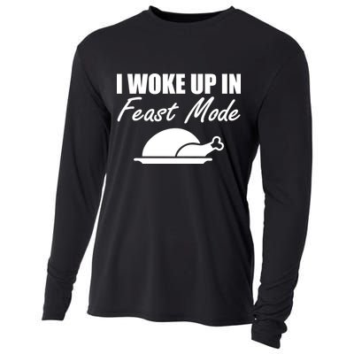 I Woke Up In Feast Mode Thanksgiving Turkey Cooling Performance Long Sleeve Crew