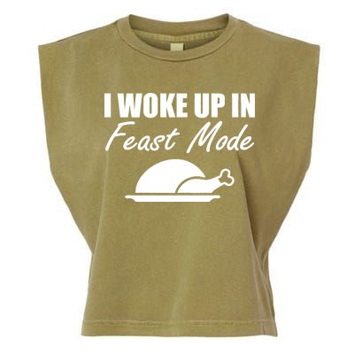 I Woke Up In Feast Mode Thanksgiving Turkey Garment-Dyed Women's Muscle Tee