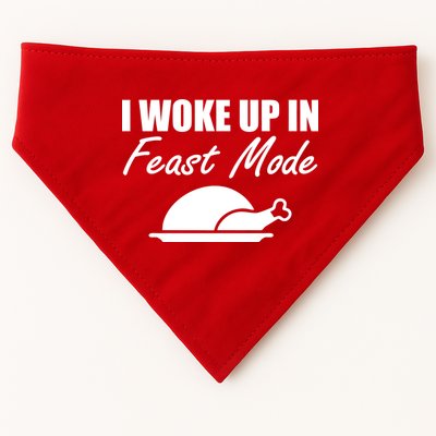I Woke Up In Feast Mode Thanksgiving Turkey USA-Made Doggie Bandana