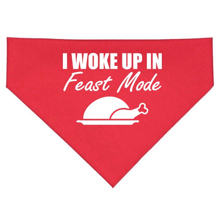 I Woke Up In Feast Mode Thanksgiving Turkey USA-Made Doggie Bandana