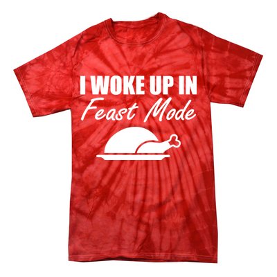 I Woke Up In Feast Mode Thanksgiving Turkey Tie-Dye T-Shirt