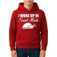 I Woke Up In Feast Mode Thanksgiving Turkey Kids Hoodie