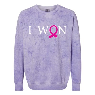 I Won Defeat Breast Cancer Survivor Colorblast Crewneck Sweatshirt