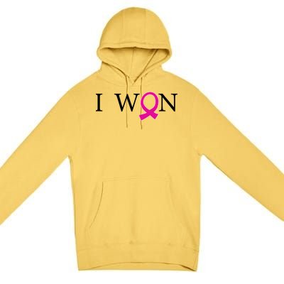 I Won Defeat Breast Cancer Survivor Premium Pullover Hoodie