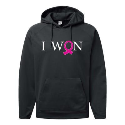 I Won Defeat Breast Cancer Survivor Performance Fleece Hoodie