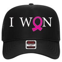 I Won Defeat Breast Cancer Survivor High Crown Mesh Back Trucker Hat