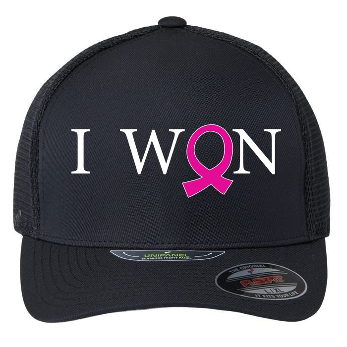 I Won Defeat Breast Cancer Survivor Flexfit Unipanel Trucker Cap