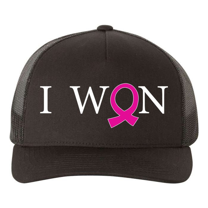 I Won Defeat Breast Cancer Survivor Yupoong Adult 5-Panel Trucker Hat