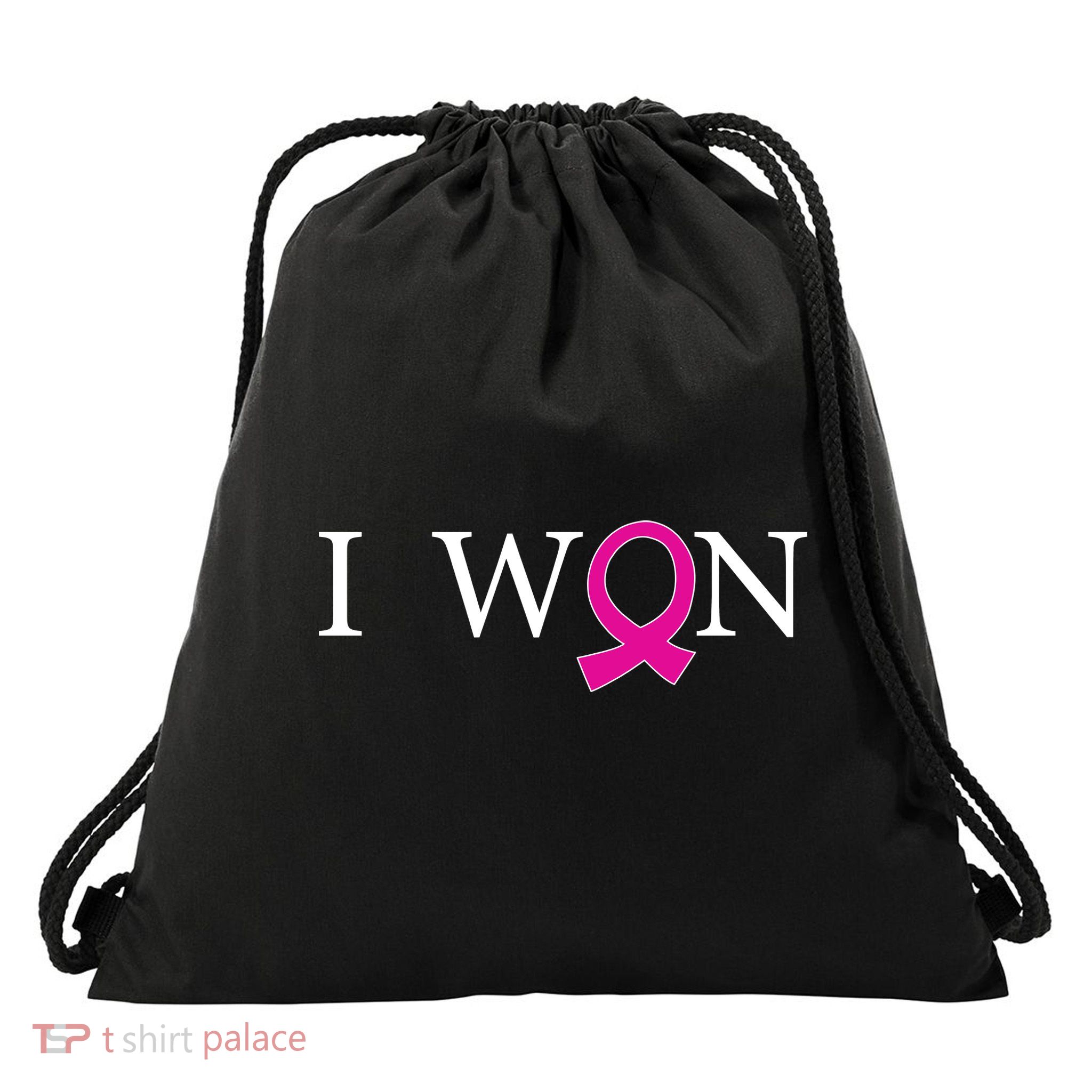 I Won Defeat Breast Cancer Survivor Drawstring Bag