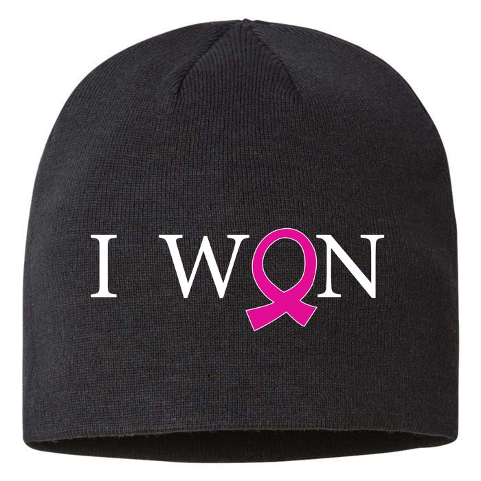 I Won Defeat Breast Cancer Survivor Sustainable Beanie