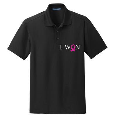 I Won Defeat Breast Cancer Survivor Dry Zone Grid Polo