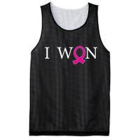 I Won Defeat Breast Cancer Survivor Mesh Reversible Basketball Jersey Tank