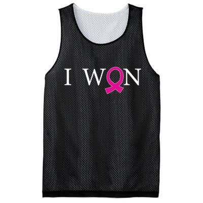 I Won Defeat Breast Cancer Survivor Mesh Reversible Basketball Jersey Tank