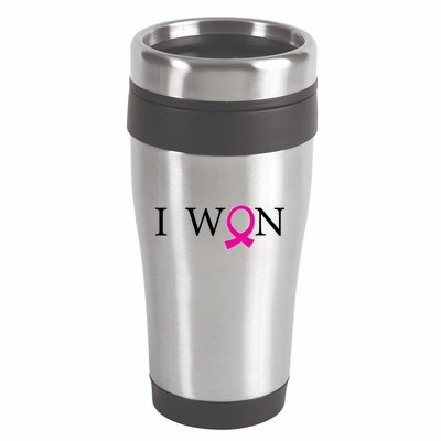 I Won Defeat Breast Cancer Survivor 16oz Travel Tumbler