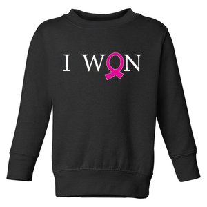 I Won Defeat Breast Cancer Survivor Toddler Sweatshirt