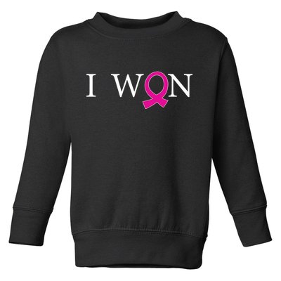 I Won Defeat Breast Cancer Survivor Toddler Sweatshirt