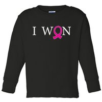 I Won Defeat Breast Cancer Survivor Toddler Long Sleeve Shirt