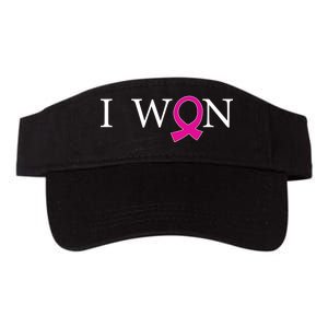 I Won Defeat Breast Cancer Survivor Valucap Bio-Washed Visor