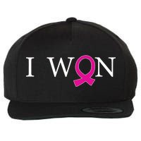 I Won Defeat Breast Cancer Survivor Wool Snapback Cap