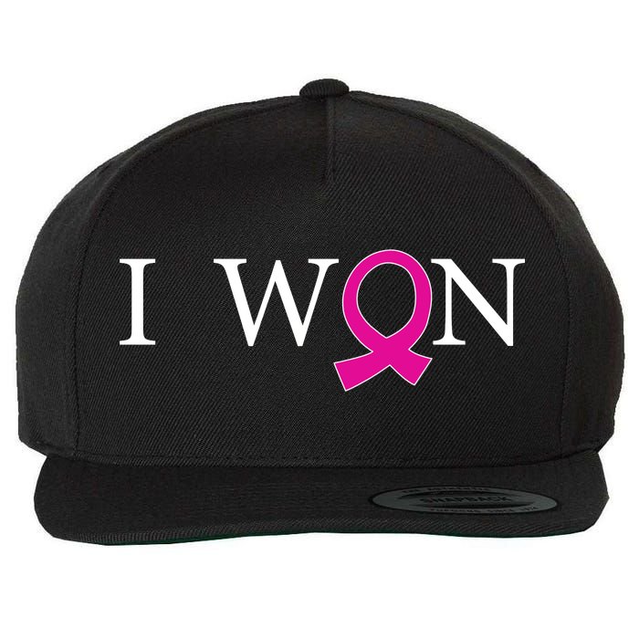 I Won Defeat Breast Cancer Survivor Wool Snapback Cap