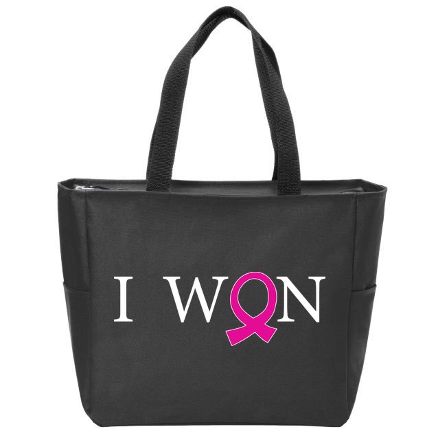 I Won Defeat Breast Cancer Survivor Zip Tote Bag