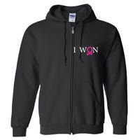 I Won Defeat Breast Cancer Survivor Full Zip Hoodie