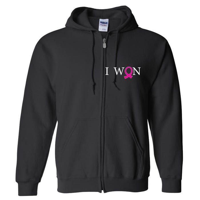 I Won Defeat Breast Cancer Survivor Full Zip Hoodie