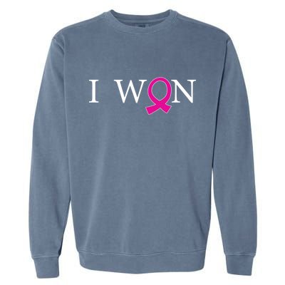 I Won Defeat Breast Cancer Survivor Garment-Dyed Sweatshirt