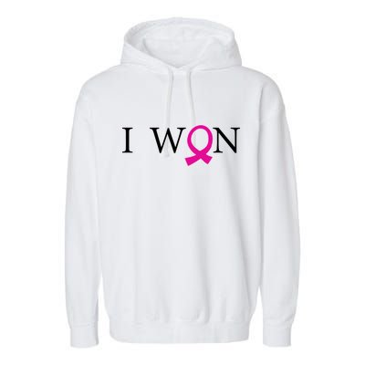 I Won Defeat Breast Cancer Survivor Garment-Dyed Fleece Hoodie