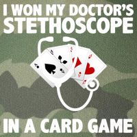 I Won My Doctor's Stethoscope Card Game Legacy Tie Dye Trucker Hat