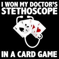I Won My Doctor's Stethoscope Card Game Wool Snapback Cap