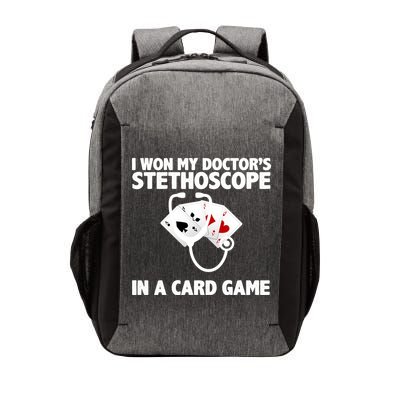 I Won My Doctor's Stethoscope Card Game Vector Backpack