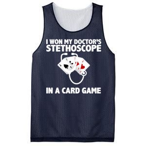 I Won My Doctor's Stethoscope Card Game Mesh Reversible Basketball Jersey Tank