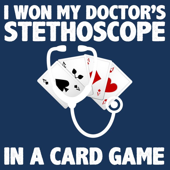 I Won My Doctor's Stethoscope Card Game Baby Bodysuit