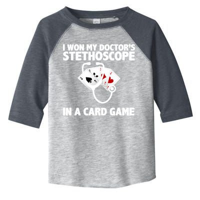 I Won My Doctor's Stethoscope Card Game Toddler Fine Jersey T-Shirt