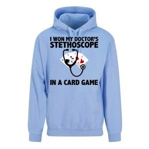 I Won My Doctor's Stethoscope Card Game Unisex Surf Hoodie