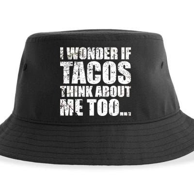 I Wonder if Tacos Think About Me Too Sustainable Bucket Hat