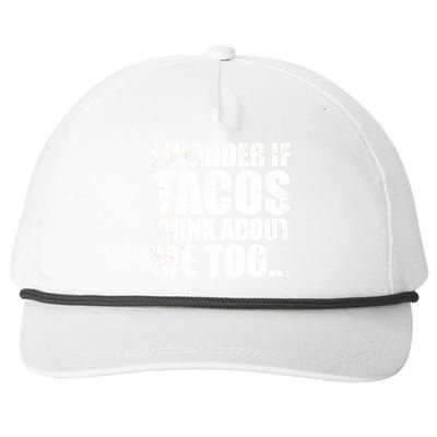 I Wonder if Tacos Think About Me Too Snapback Five-Panel Rope Hat