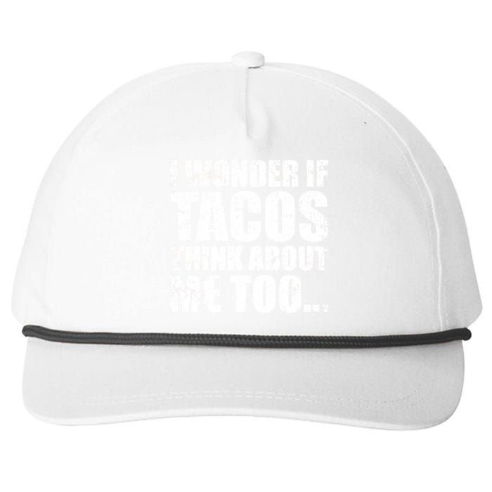 I Wonder if Tacos Think About Me Too Snapback Five-Panel Rope Hat