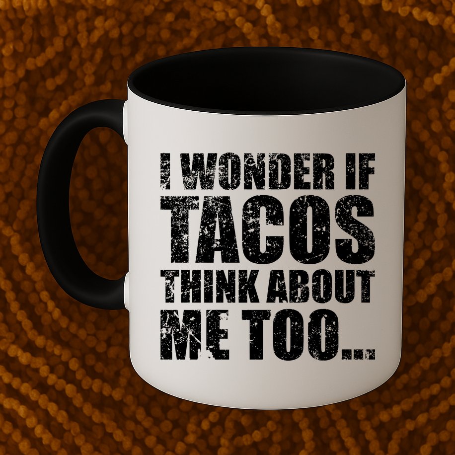 I Wonder if Tacos Think About Me Too Mug