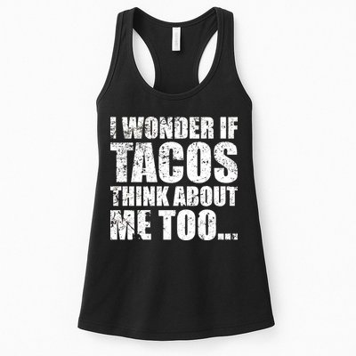 I Wonder if Tacos Think About Me Too Womens Tank Top