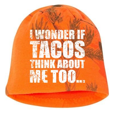 I Wonder if Tacos Think About Me Too Kati - Camo Knit Beanie